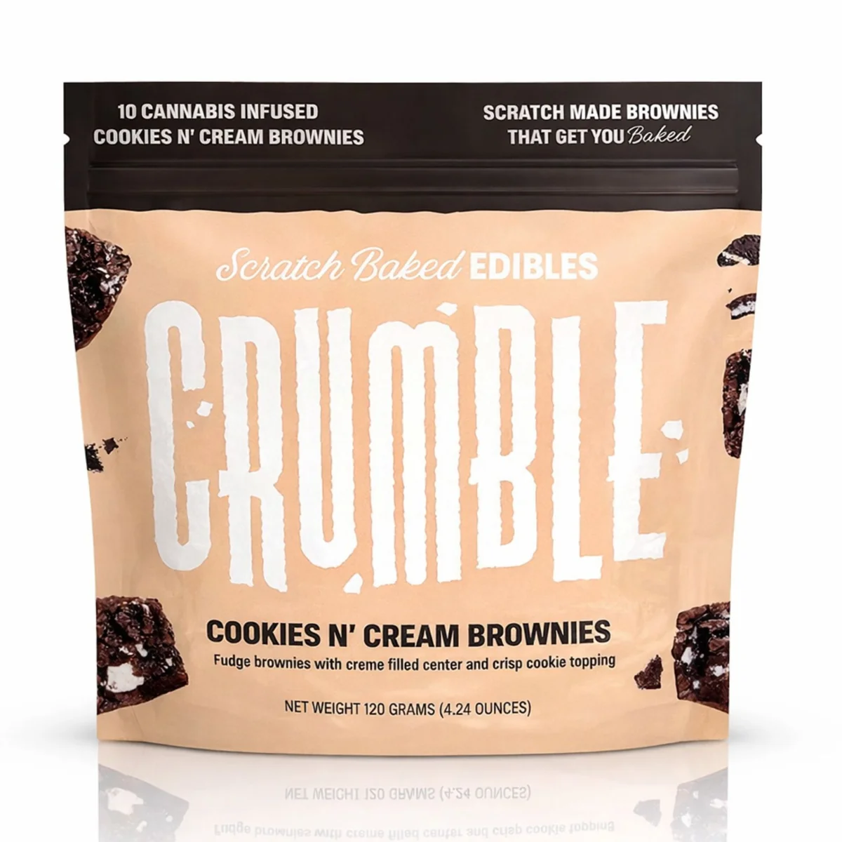 10MG THC CRUMBLE Cookies & Cream Brownies